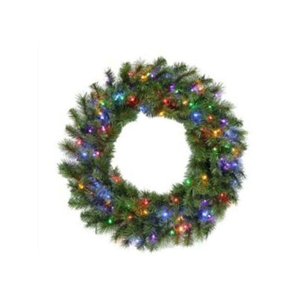 Ggw Presents 30 in. 100 Multi-Color LED Lights Christmas Wreath GG3238250
